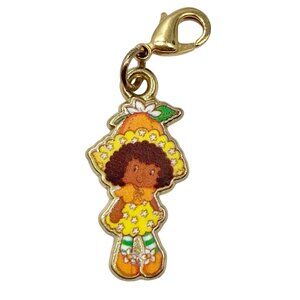 Strawberry Shortcake Orange Blossom Clip On Charm Zipper Pull Bag Acrylic Gold